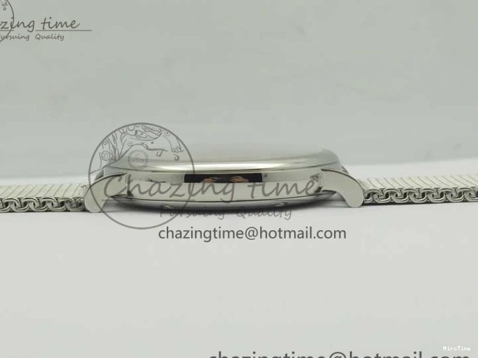 MIROTIME 0701 Breathable Portofino IW356501 SS V3 MK 1:1 Best Edition White Dial Gold Markers On SS Mesh Bracelet MIYOTA 7197